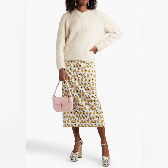 Alexa Chung Alexachung Ivory White Cream Hampton Brushed Alpaca Sweater Jumper - Picture 4 of 17